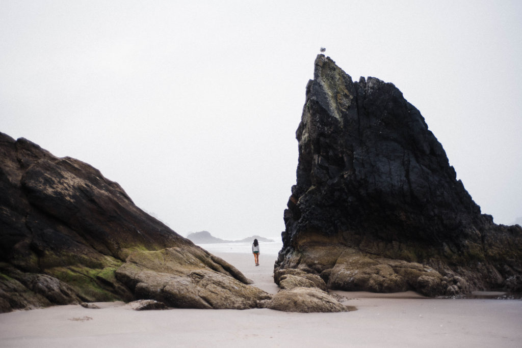 Hug Point elopement location scouting on the Oregon Coast