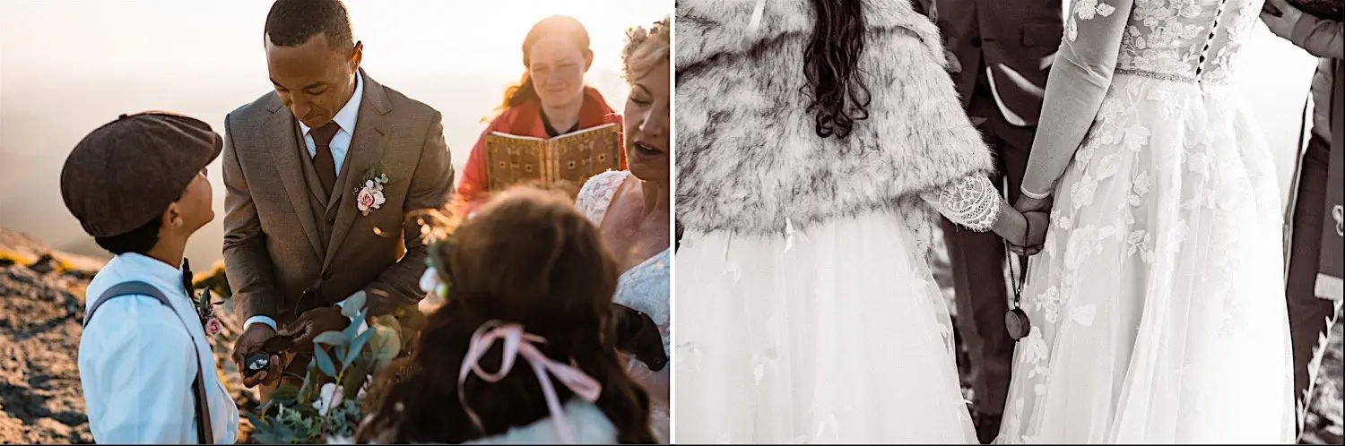 Elopement with kids at mt rainier national park